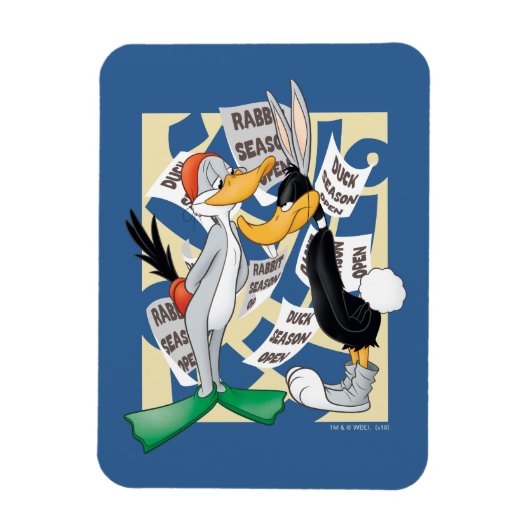 BUGS BUNNY™ & DAFFY DUCK™ Ready for Hunting Season Magneet (Verticaal)