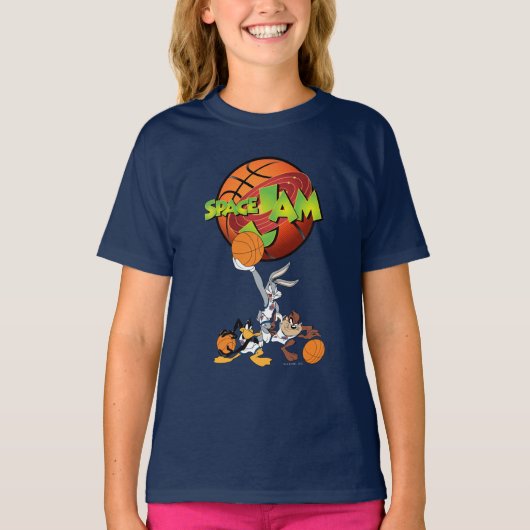 BUGS BUNNY™, DAFFY DUCK™, & TAZ™ SPACE JAM™ Logo T-shirt (Voorkant)