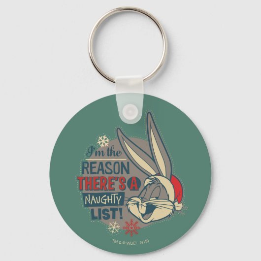 BUGS BUNNY™- De reden dat er een stoute lijst is Sleutelhanger (Voorkant)