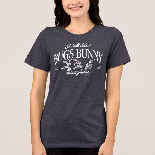 BUGS BUNNY™ Door de Jaren Hinnen Tri-Blend Shirt (Voorkant)