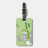 BUGS BUNNY™ draait op gitaar Bagagelabel (Voorkant verticaal)
