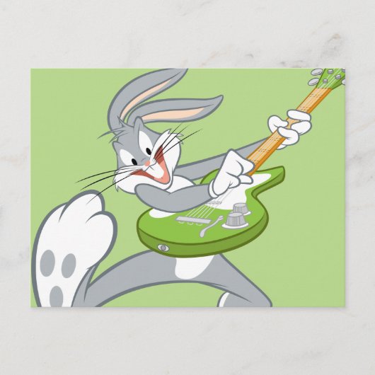 BUGS BUNNY™ draait op gitaar Briefkaart (Voorkant)