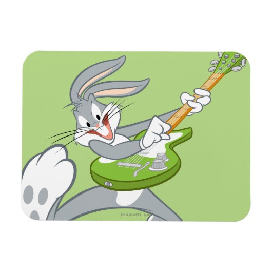 BUGS BUNNY™ draait op gitaar Magneet (Horizontaal)