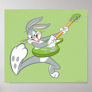 BUGS BUNNY™ draait op gitaar Poster