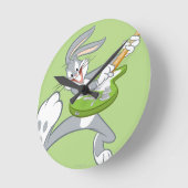 BUGS BUNNY™ draait op gitaar Ronde Klok (Hoek)