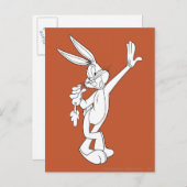 BUGS BUNNY™ Eating Carrot Briefkaart (Voorkant / Achterkant)