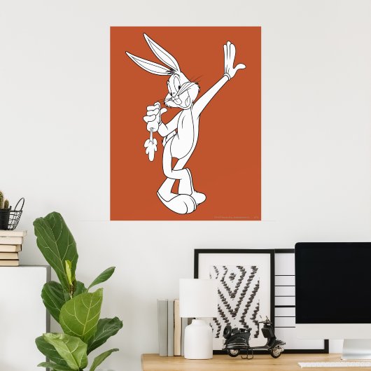 BUGS BUNNY™ Eating Carrot Poster (Thuiskantoor)
