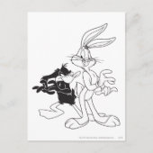 BUGS BUNNY™ en DAFFY DUCK™ Briefkaart (Voorkant)