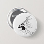 BUGS BUNNY™ en DAFFY DUCK™ Ronde Button 5,7 Cm (Voorkant /achterkant)
