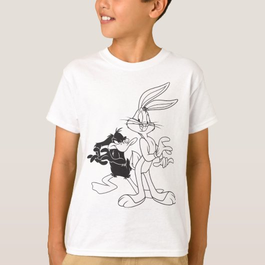BUGS BUNNY™ en DAFFY DUCK™ T-shirt (Voorkant)