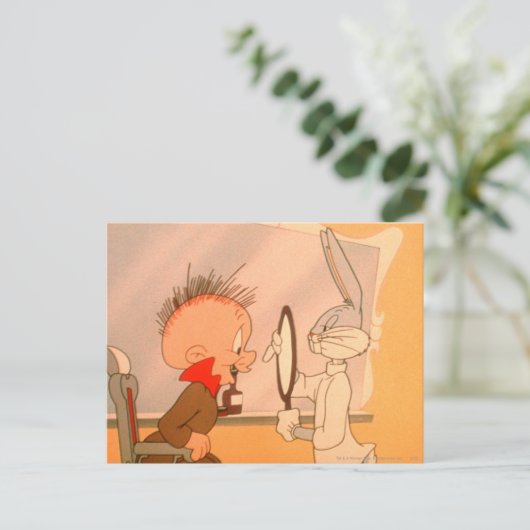 BUGS BUNNY™ en ELMER FUDD™ 2 Briefkaart (Staand voorkant)