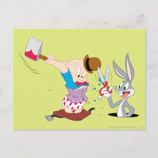 BUGS BUNNY™ en ELMER FUDD™ Briefkaart (Voorkant)