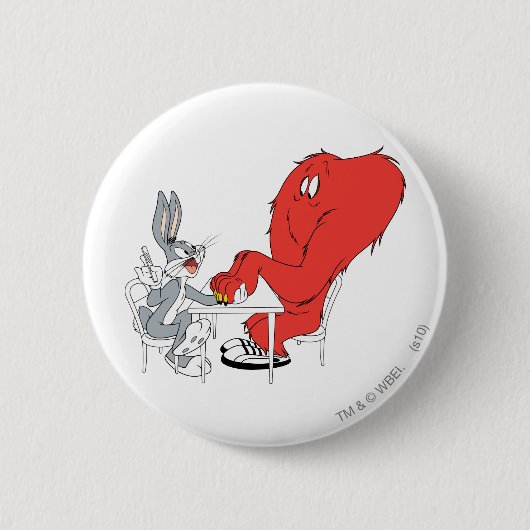 BUGS BUNNY™ en Gossamer 2 Ronde Button 5,7 Cm (Voorkant)