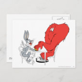 BUGS BUNNY™ en Gossamer Briefkaart (Voorkant / Achterkant)