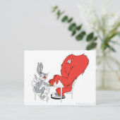 BUGS BUNNY™ en Gossamer Briefkaart (Staand voorkant)
