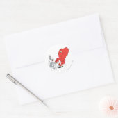 BUGS BUNNY™ en Gossamer Ronde Sticker (Envelop)