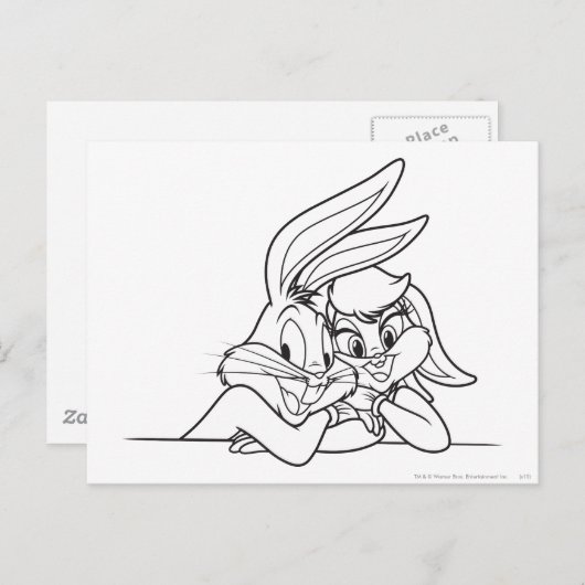 BUGS BUNNY™ en Lola Bunny 3 Briefkaart (Voorkant / Achterkant)