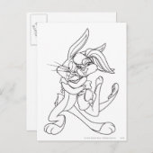 BUGS BUNNY™ en Lola Bunny Briefkaart (Voorkant / Achterkant)