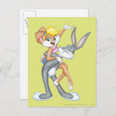 BUGS BUNNY™ en Lola Bunny Briefkaart (Voorkant / Achterkant)