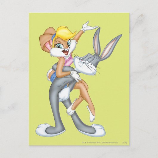 BUGS BUNNY™ en Lola Bunny Briefkaart (Voorkant)