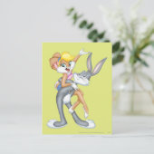 BUGS BUNNY™ en Lola Bunny Briefkaart (Staand voorkant)