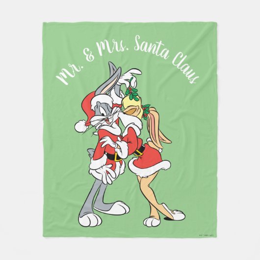 BUGS BUNNY™ en Lola Mistletoe Kiss Fleece Deken (Voorkant)