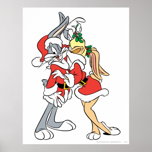 BUGS BUNNY™ en Lola Mistletoe Kiss Poster (Voorkant)