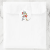 BUGS BUNNY™ en Lola Mistletoe Kiss Ronde Sticker (Tas)