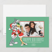 BUGS BUNNY™ en Lola Mistletoe Kus Feestdagenkaart (Voorkant / Achterkant)