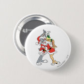 BUGS BUNNY™ en Lola Mistletoe Kus Ronde Button 5,7 Cm (Voorkant /achterkant)