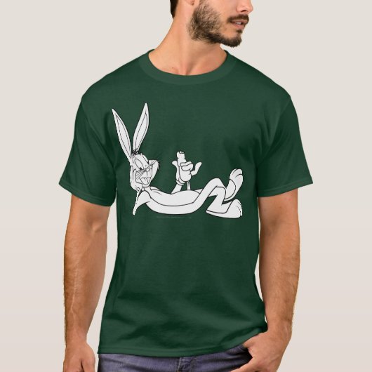 BUGS BUNNY™ Eten Wortel Schets T-shirt (Voorkant)