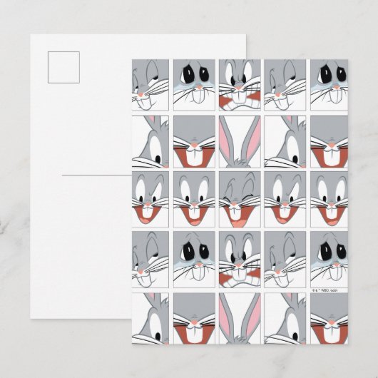 BUGS BUNNY™ Expression Blokken Briefkaart (Voorkant / Achterkant)