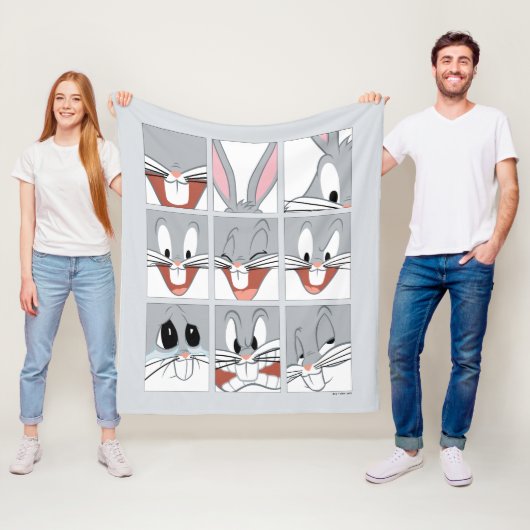 BUGS BUNNY™ Expression Blokken Fleece Deken (In situ)