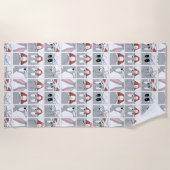 BUGS BUNNY™ Expression Blokken Strandlaken (Voorkant)