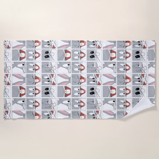 BUGS BUNNY™ Expression Blokken Strandlaken (Voorkant)