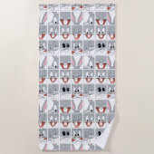 BUGS BUNNY™ Expression Blokken Strandlaken (Voorkant)