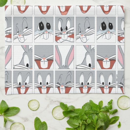 BUGS BUNNY™ Expression Blokken Theedoek (Gevouwen)