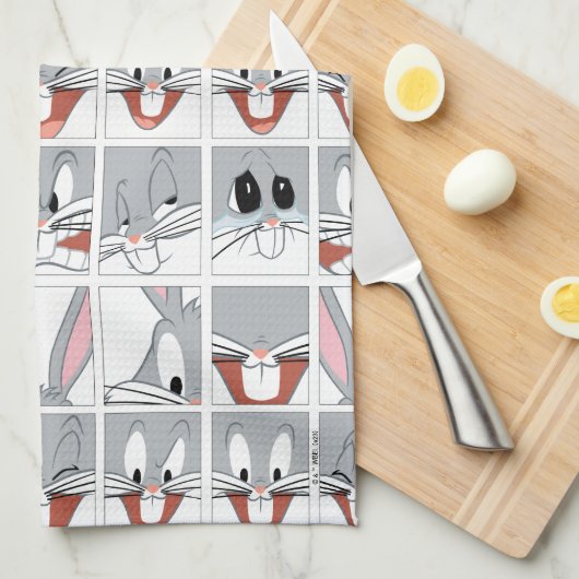 BUGS BUNNY™ Expression Blokken Theedoek (Quarter Fold)