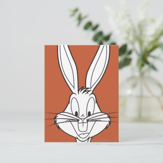 BUGS BUNNY™ Face-glimlach Briefkaart (Staand voorkant)