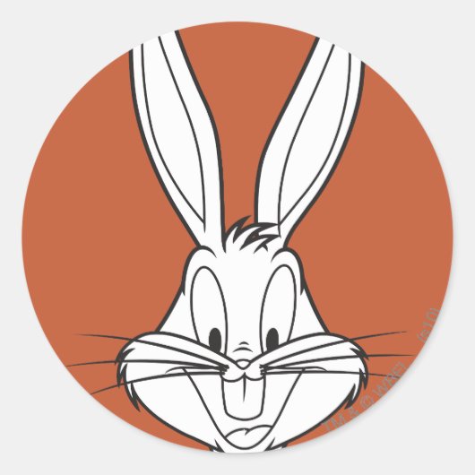 BUGS BUNNY™ Face-glimlach Ronde Sticker (Voorkant)