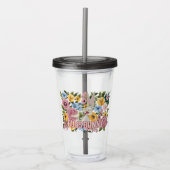 BUGS BUNNY™ Floral Embroidery Graphic Acryl Drinkbeker (Voorkant)