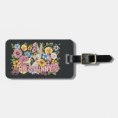 BUGS BUNNY™ Floral Embroidery Graphic Bagagelabel (Voorkant horizontaal)