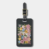 BUGS BUNNY™ Floral Embroidery Graphic Bagagelabel (Voorkant verticaal)