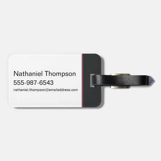 BUGS BUNNY™ Floral Embroidery Graphic Bagagelabel (Achterkant horizontaal)