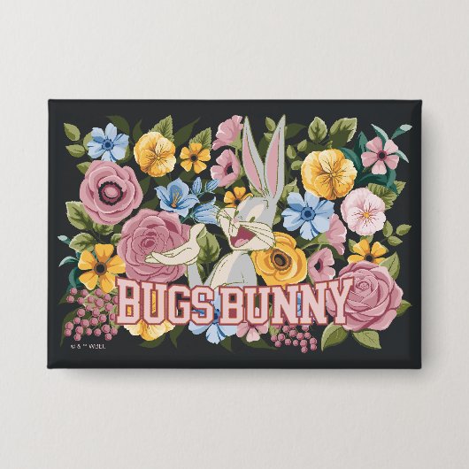 BUGS BUNNY™ Floral Embroidery Graphic Button (Voorkant)
