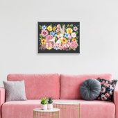 BUGS BUNNY™ Floral Embroidery Graphic Canvas Afdruk (Insitu (Woonkamer))