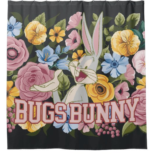 BUGS BUNNY™ Floral Embroidery Graphic Douchegordijn (Voorkant)