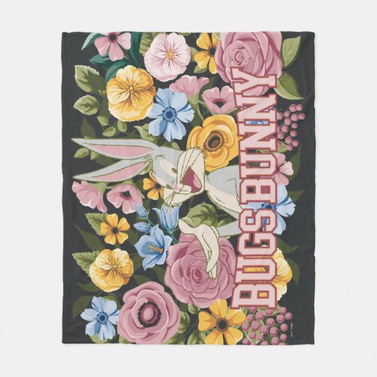 BUGS BUNNY™ Floral Embroidery Graphic Fleece Deken (Voorkant)