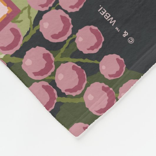 BUGS BUNNY™ Floral Embroidery Graphic Fleece Deken (Hoek)