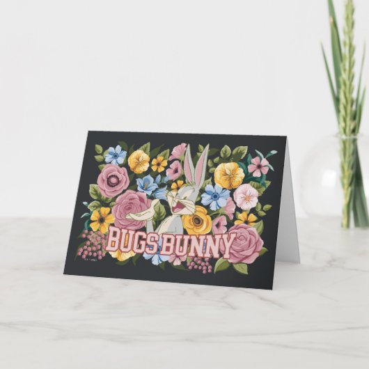BUGS BUNNY™ Floral Embroidery Graphic Kaart (Voorkant)